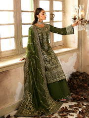 Pista Green Organza 2pc Unstitched