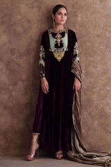 Black with blue neck 3pc Unstitched