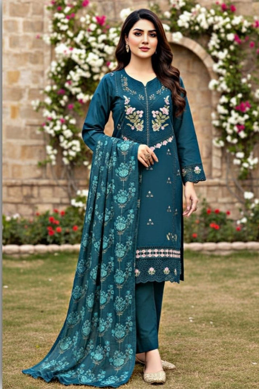 Winter Cotton 3 piece Stitched