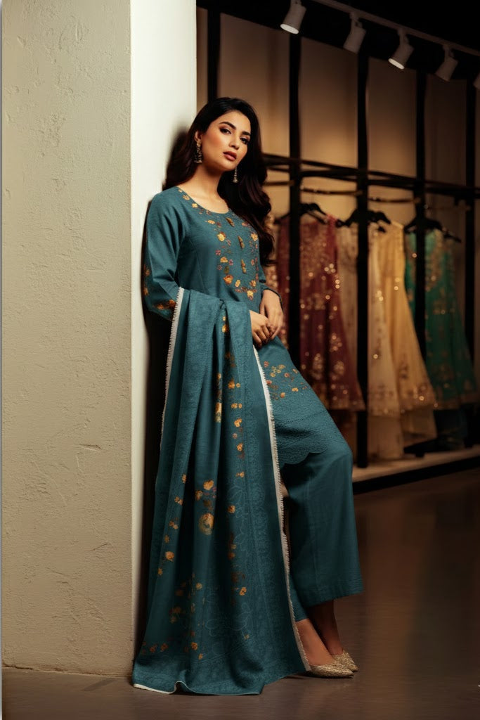 Winter Cotton 3 piece Stitched