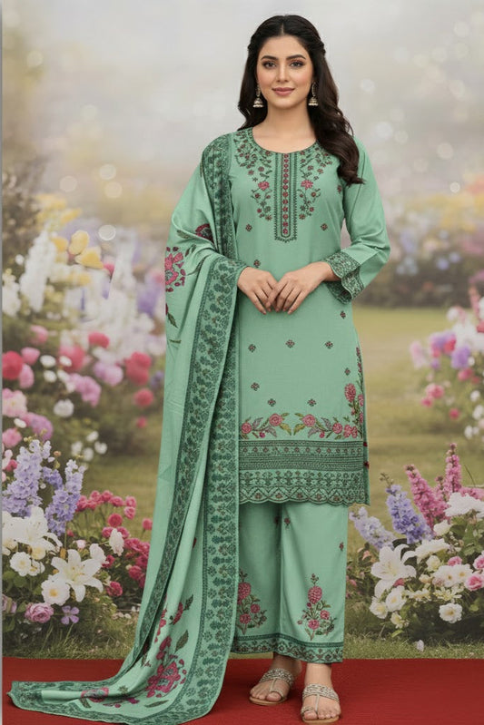 Winter Cotton 3 piece Stitched