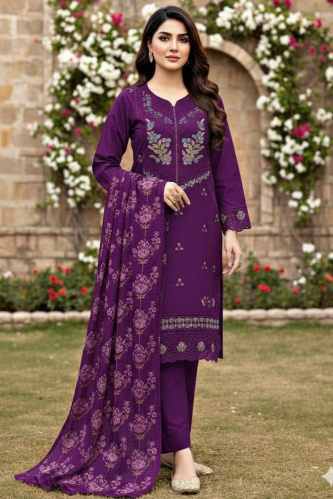 Winter Cotton 3 piece Stitched